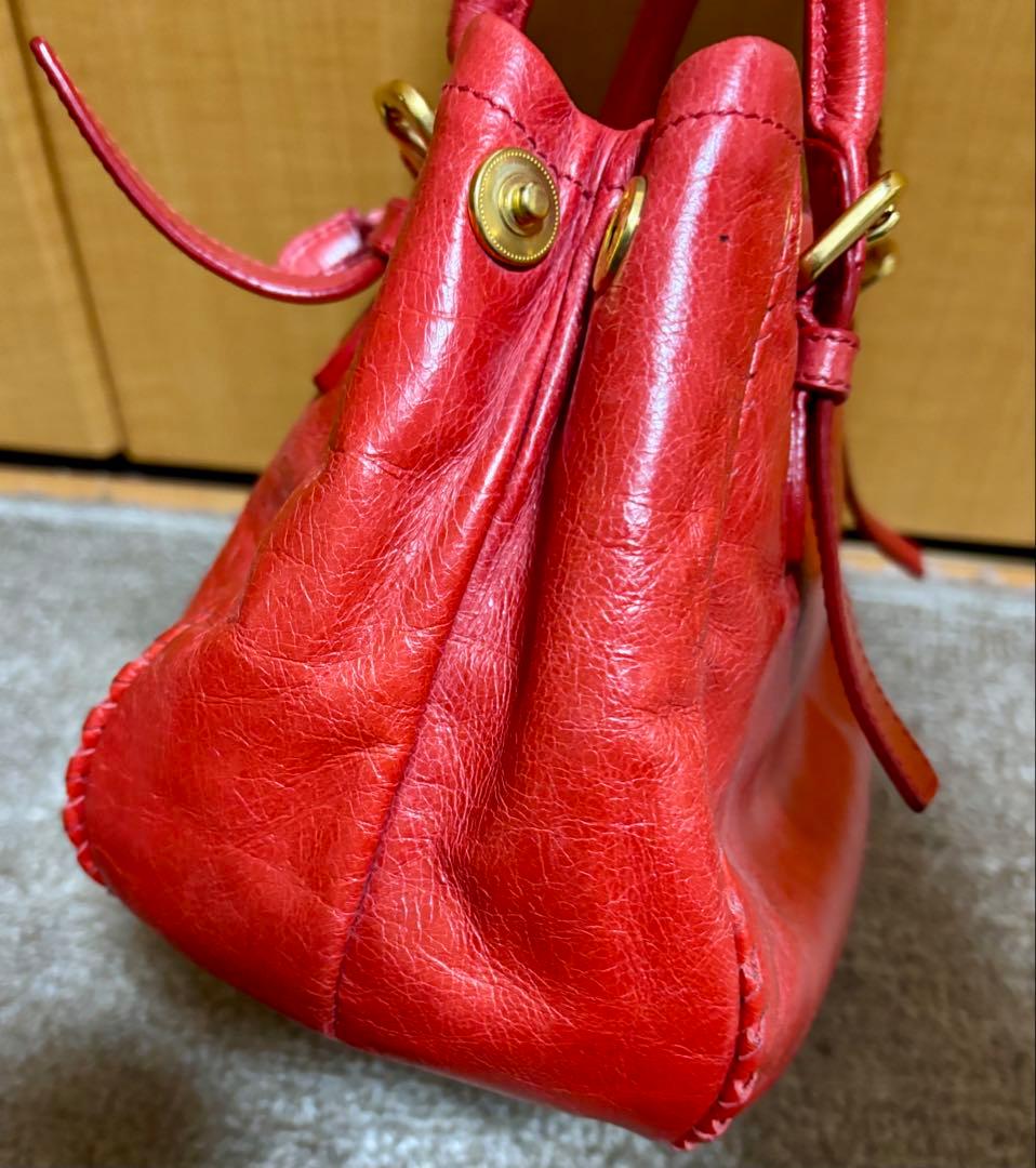 [レア]PRADA リボン ハンド ショルダーバッグ 2wayヴィッテロシャイン