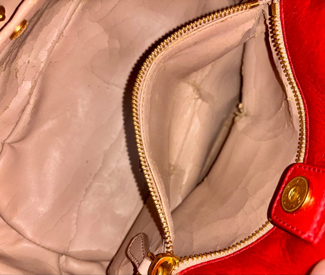 [レア]PRADA リボン ハンド ショルダーバッグ 2wayヴィッテロシャイン