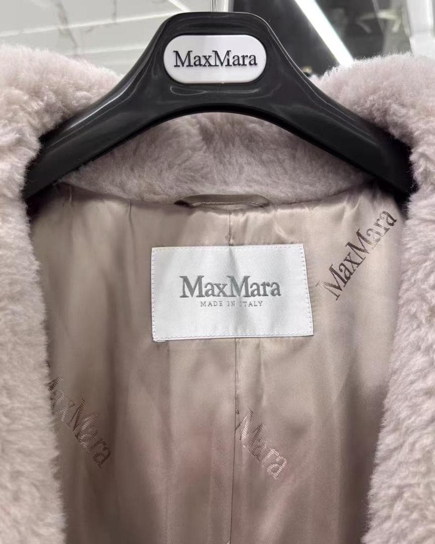 MaxMara ライトグレーファーコート XS