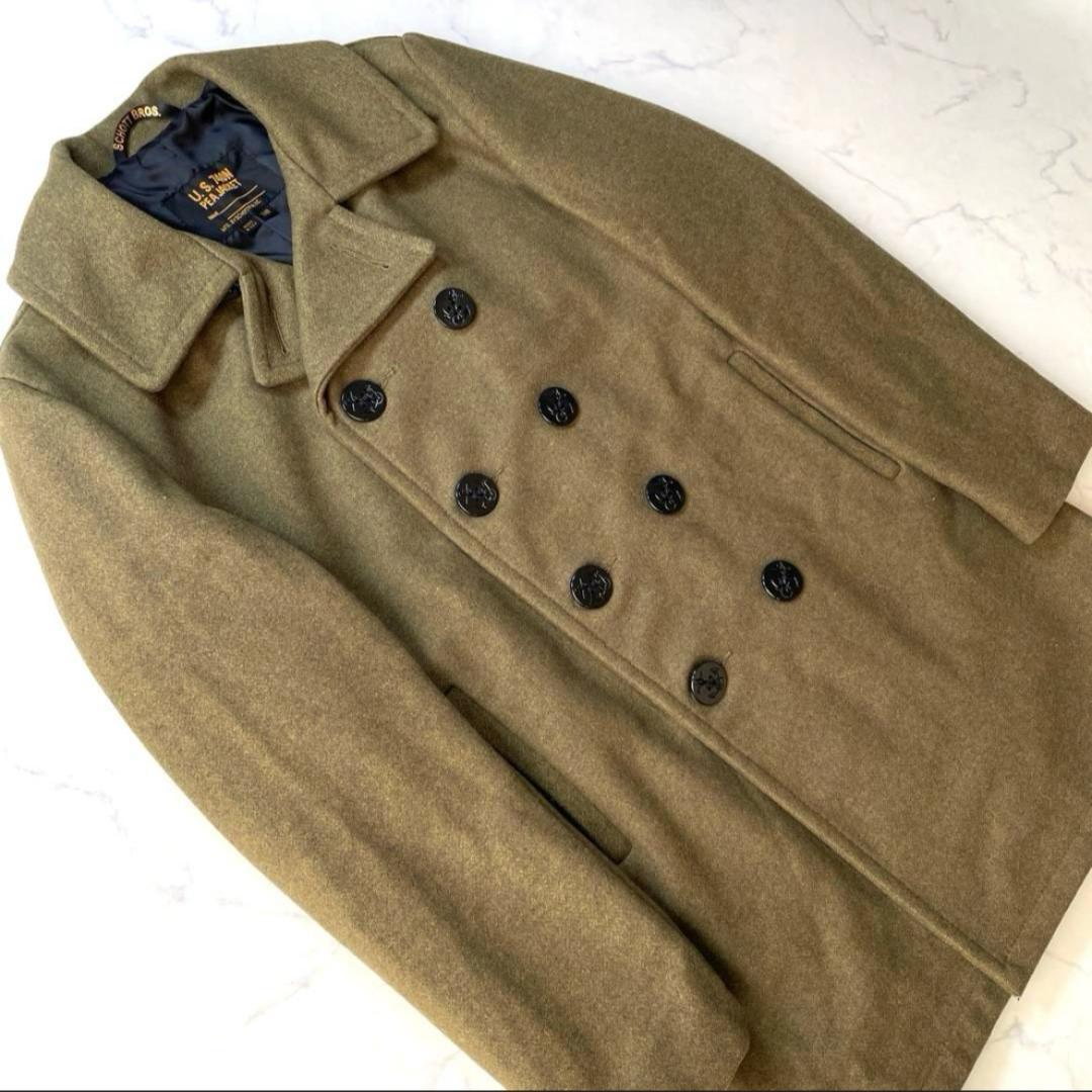 Schott ショット 753UST ピーコート ウール USA製 カーキ M