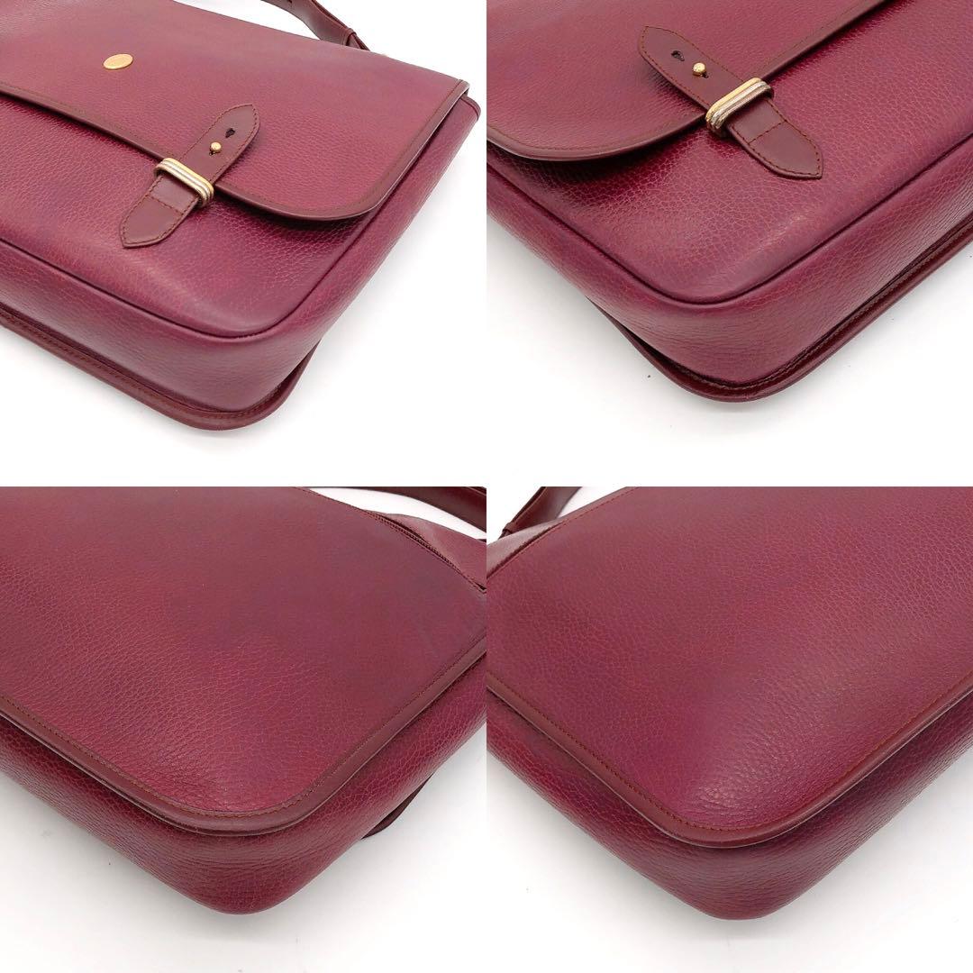 【Cartier】ビジネスバッグ　マストライン　レザー　ボルドー