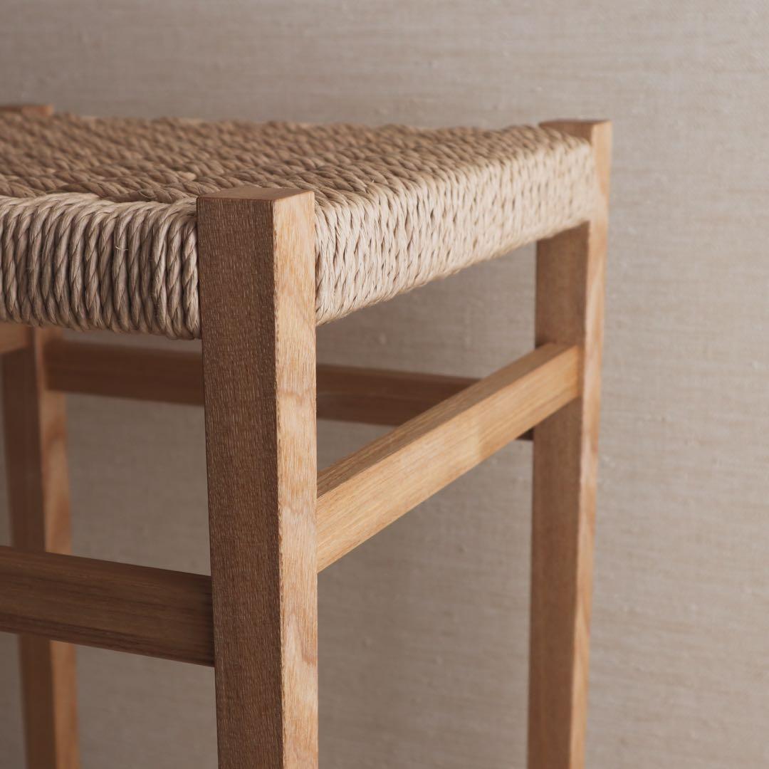 ペーパーコードスツール　天然木