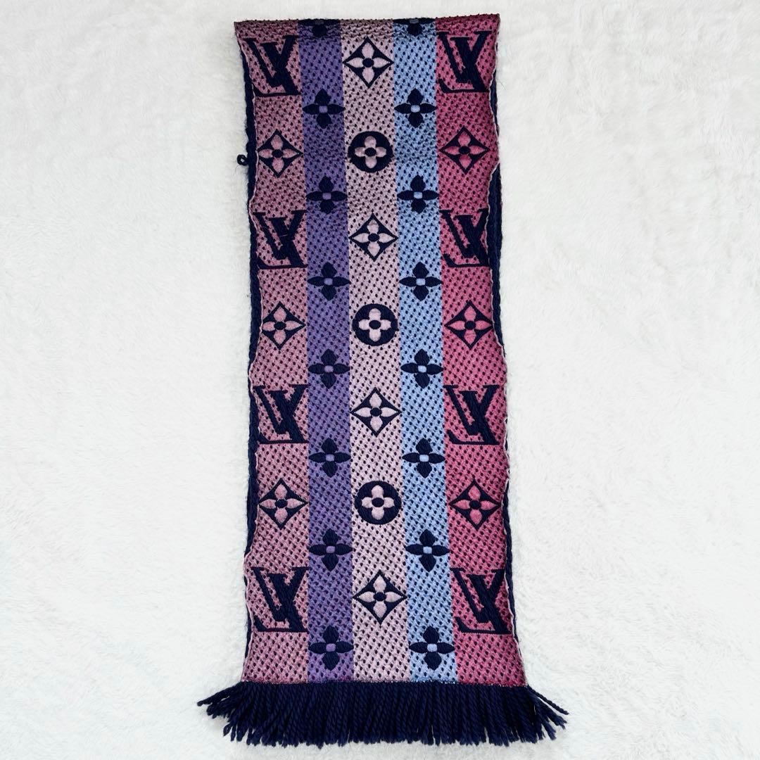 ルイヴィトン　エシャルプロゴマニア　レインボーモノグラム　マフラー　M70899