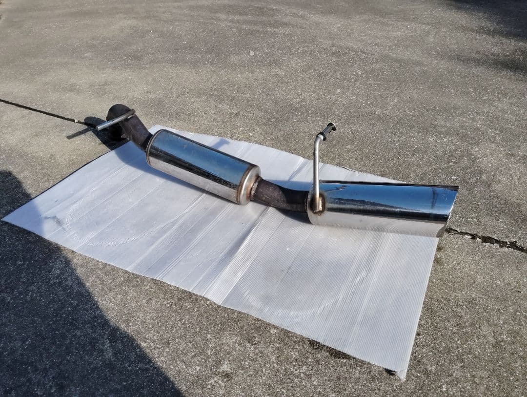 ステンレス シングルストレート出し マフラー トヨタbBやイストやシエンタ