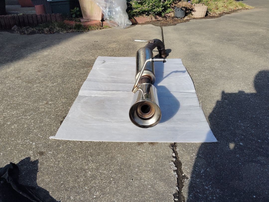 ステンレス シングルストレート出し マフラー トヨタbBやイストやシエンタ