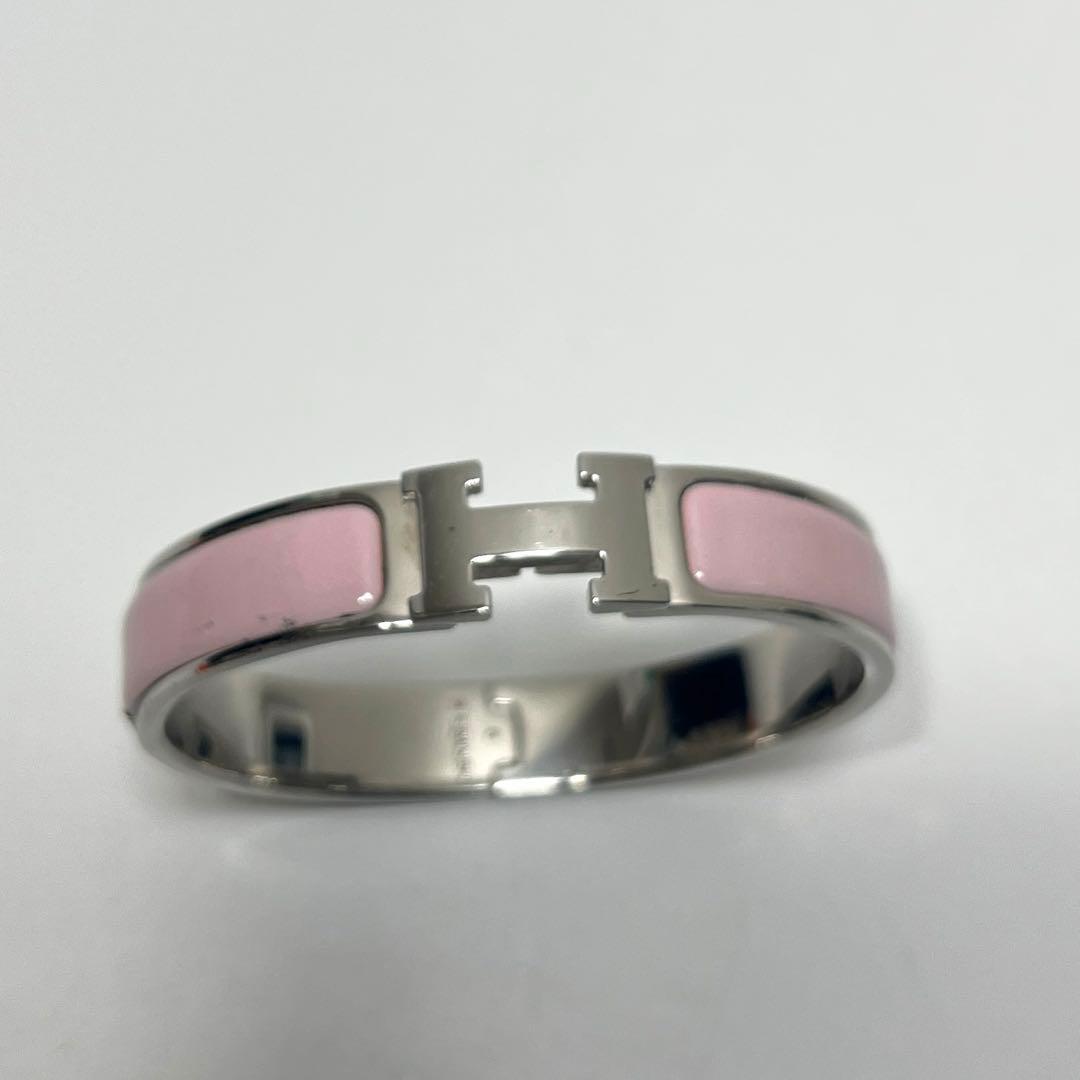 HERMES ピンクエナメルバングル