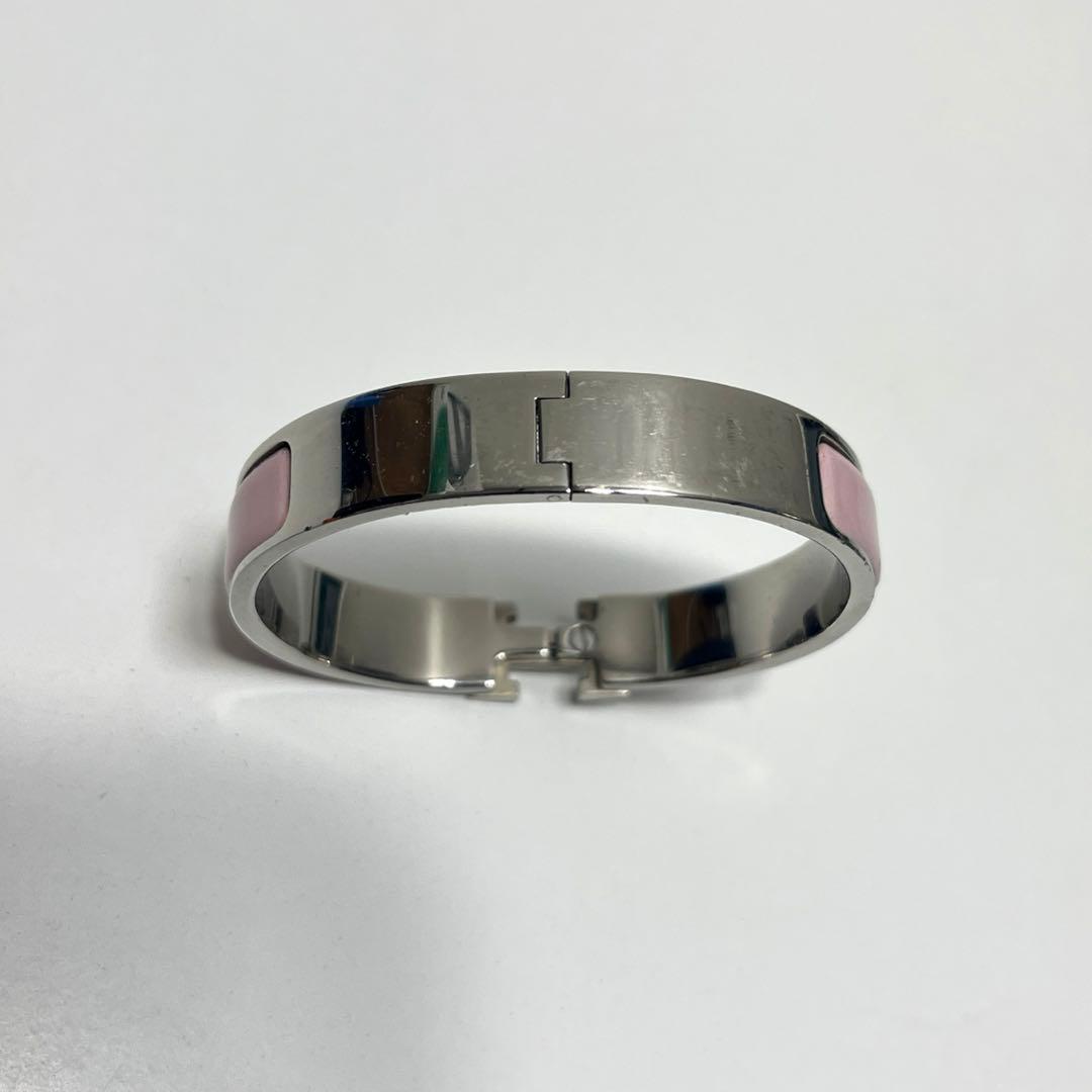 HERMES ピンクエナメルバングル