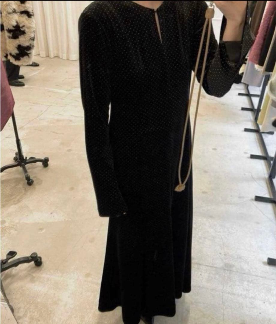 【12月2日以降発送】クラネ　VELOUR GLITTER ONEPIECE