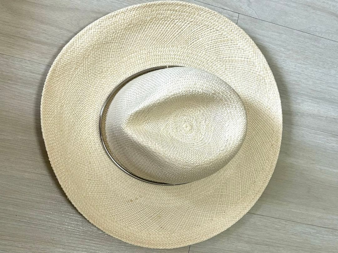 ジャネッサレオン　ドゥズィーエムクラス　ホワイト　ストローハット　Mサイズ