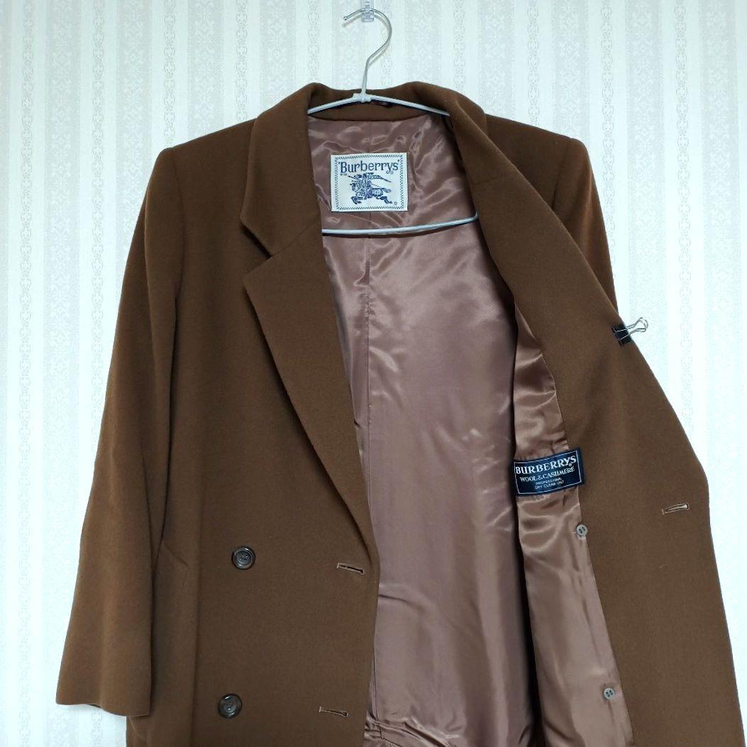 【美品】BURBERRY ウール カシミアロングコート ダブルブレスト