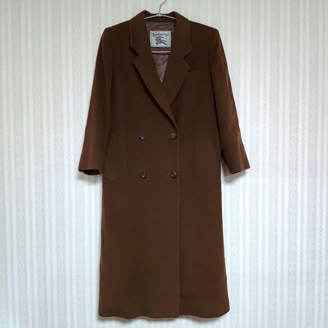 【美品】BURBERRY ウール カシミアロングコート ダブルブレスト