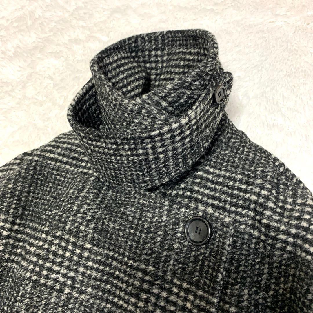 2024AW✨スピックアンドスパン Wスライバーチェックハーフコート