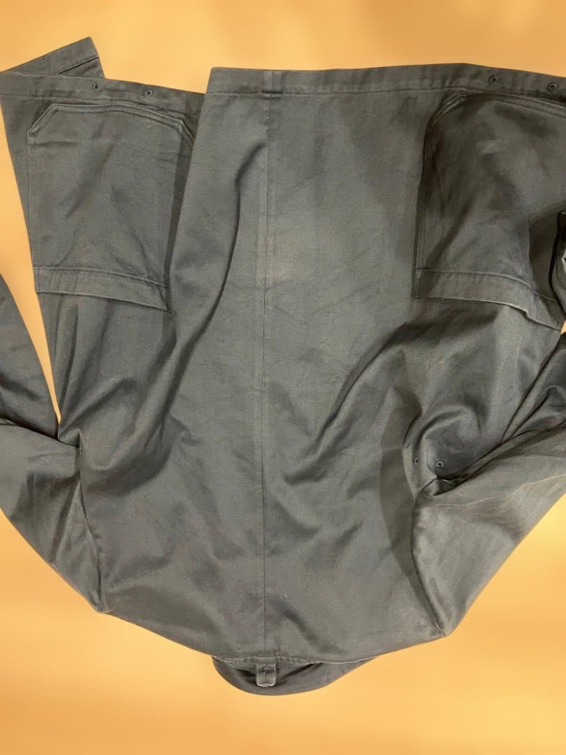 YAECA カバーオール Sサイズ ライトネイビー モールスキン調