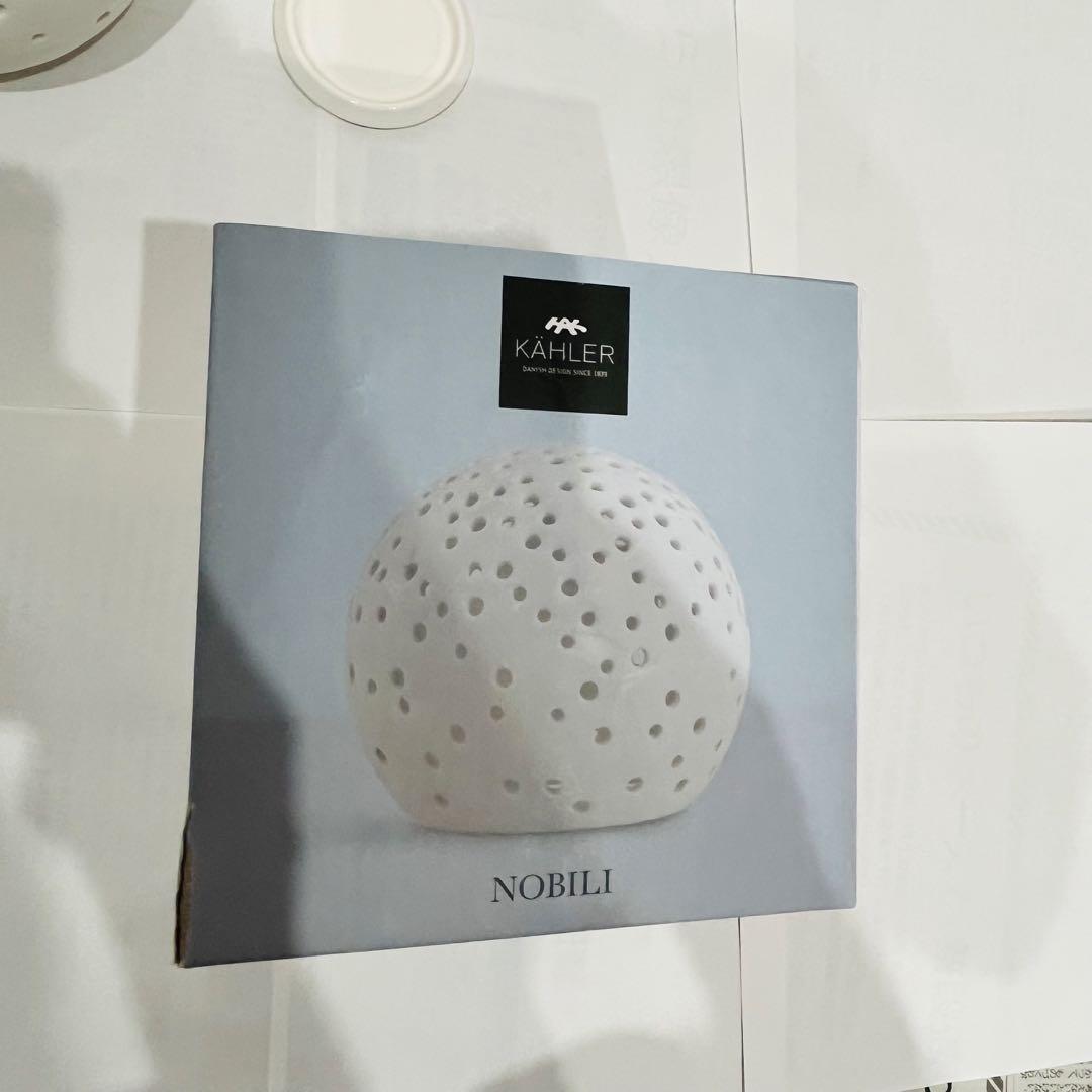 ケーラー ノビリ ボールキャンドルホルダー 12cm+14cmの2点セット