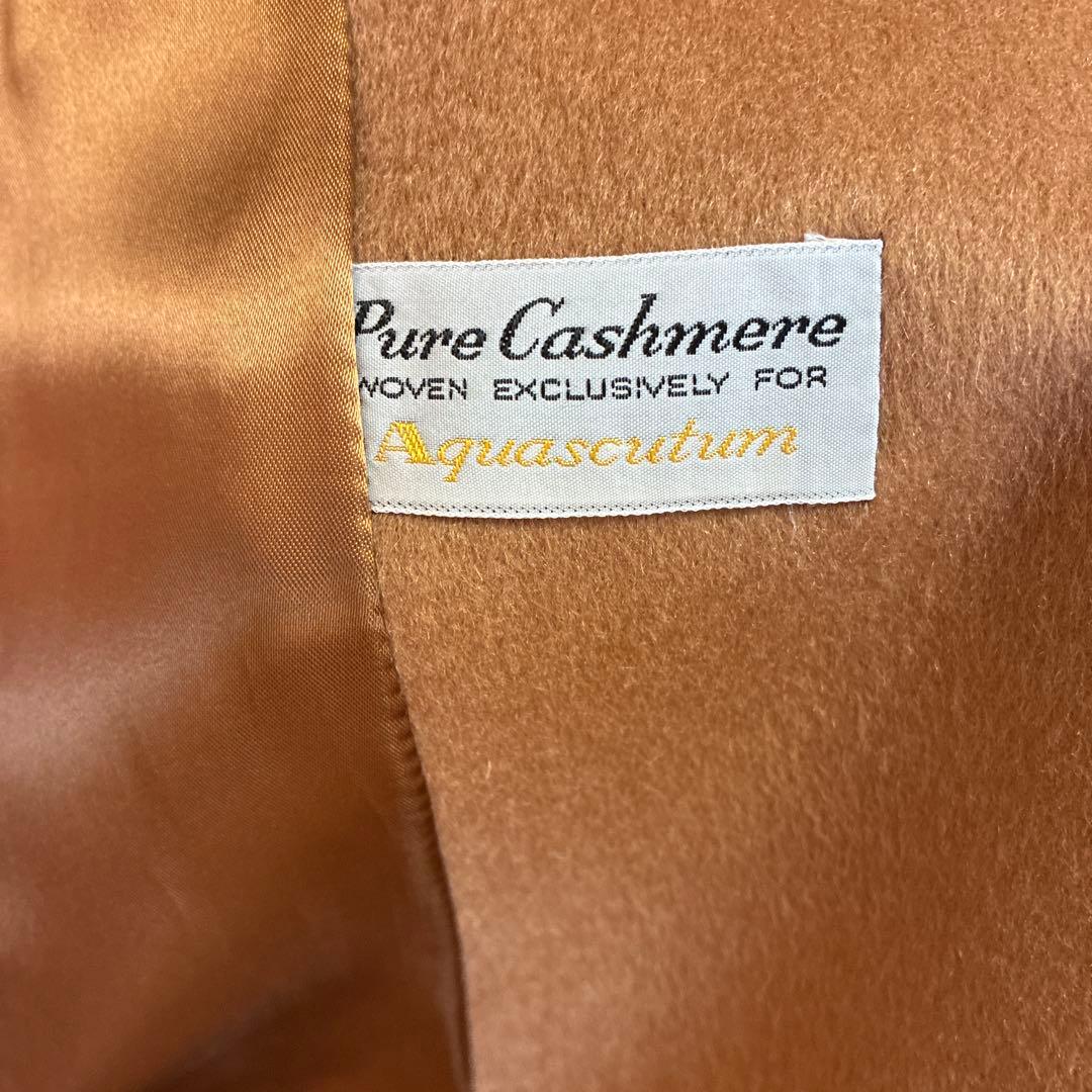 【極美品】アクアスキュータム　カシミヤ100　 トレンチコート　ダブル　ロング