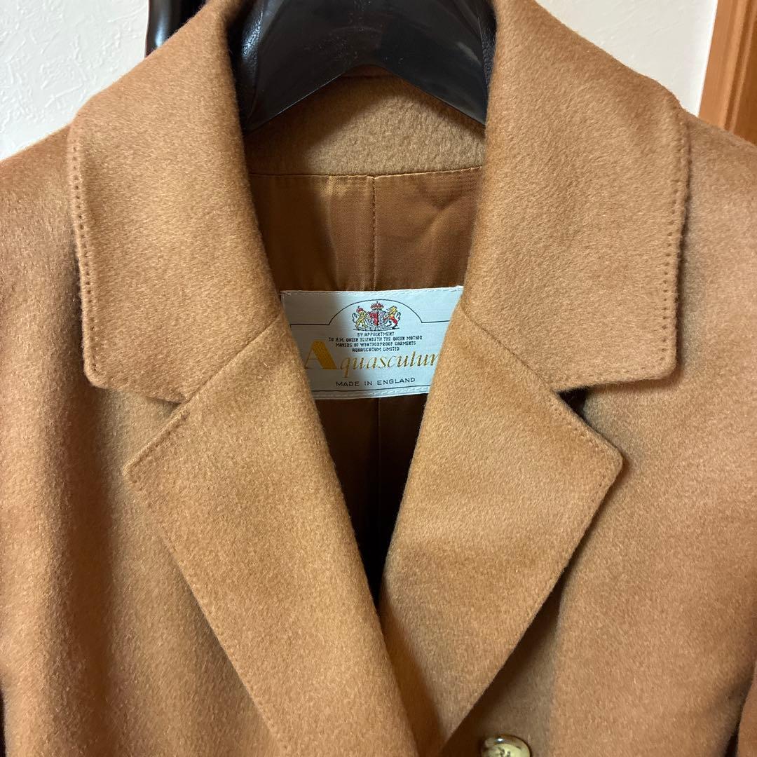【極美品】アクアスキュータム　カシミヤ100　 トレンチコート　ダブル　ロング