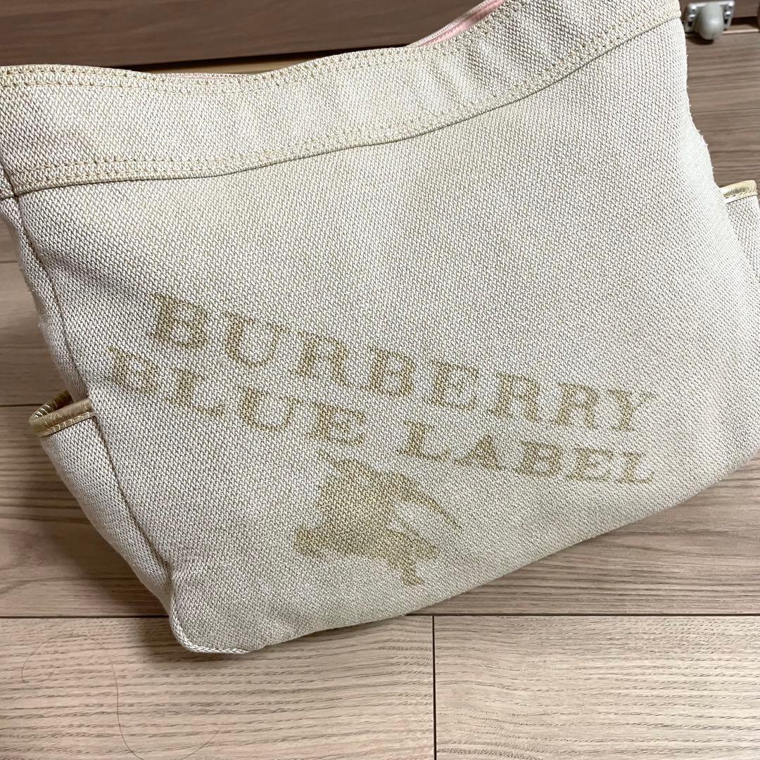 美品/バーバリーブルーレーベル　ハンドバッグ　ショルダーバッグ　デカロゴ