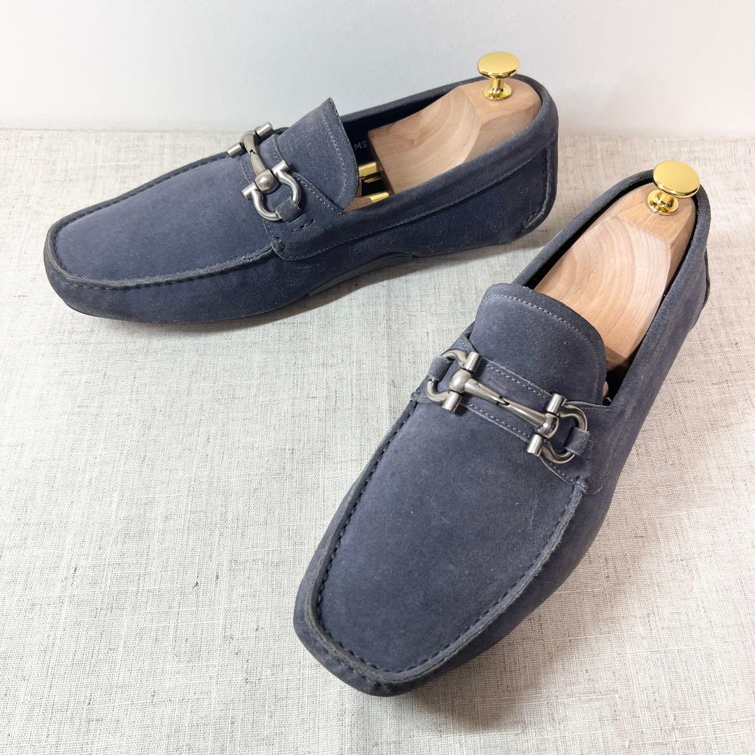 超美品★フェラガモ ガンチーニ スエード ローファー モカシン 26.5cm