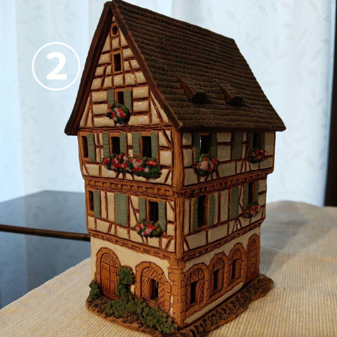 【超メルカリ祭限定】ライト付リトアニアキャンドルハウス3点セット　刻印あり