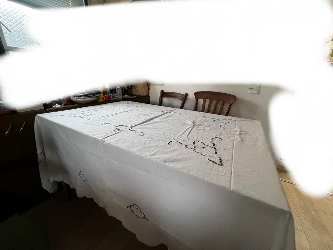 フランスアンティークテーブルクロス@a22