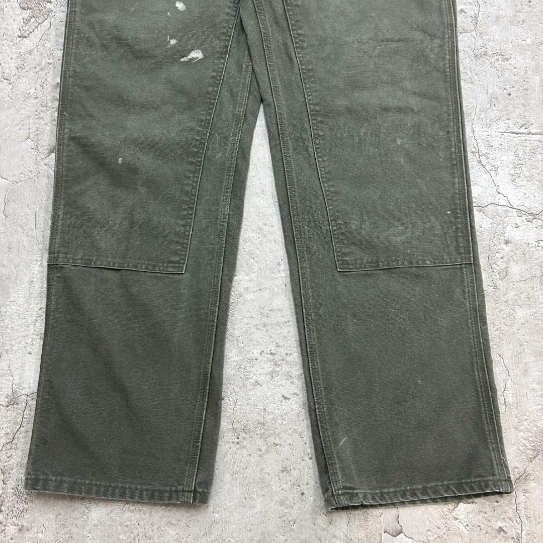 け*ん様 00s　カーハート　ダブルニーダックペインターパンツ　W35　モスグリ