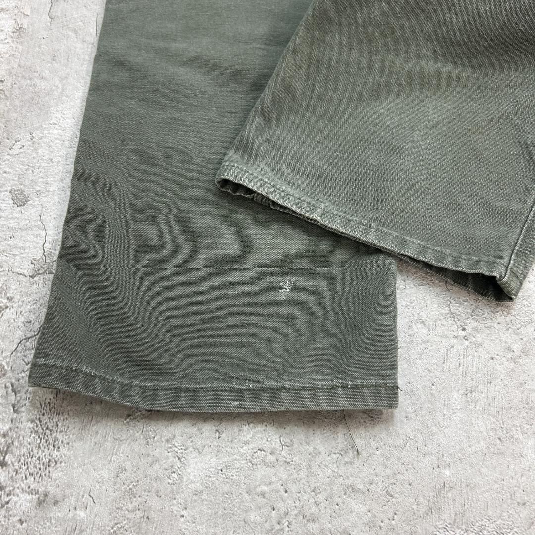 け*ん様 00s　カーハート　ダブルニーダックペインターパンツ　W35　モスグリ