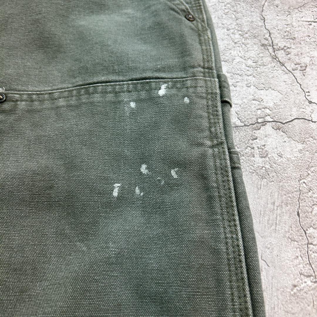 け*ん様 00s　カーハート　ダブルニーダックペインターパンツ　W35　モスグリ