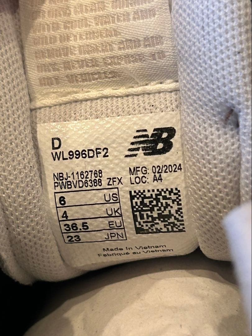 New Balance WL996DF2 ブラック