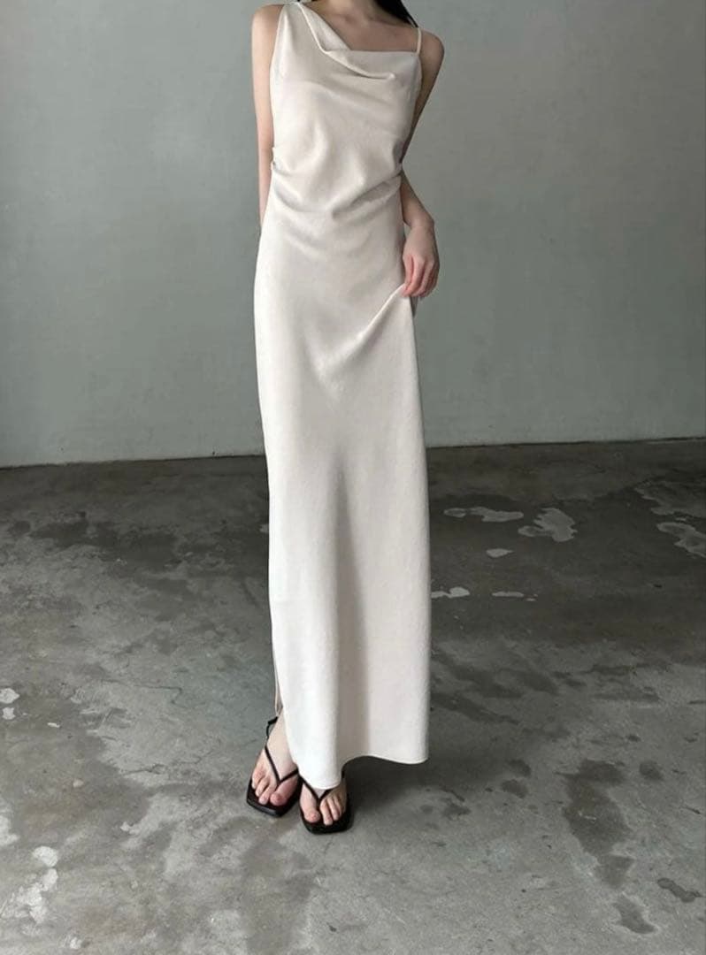 maison celon アシンメトリーワンピース ivory