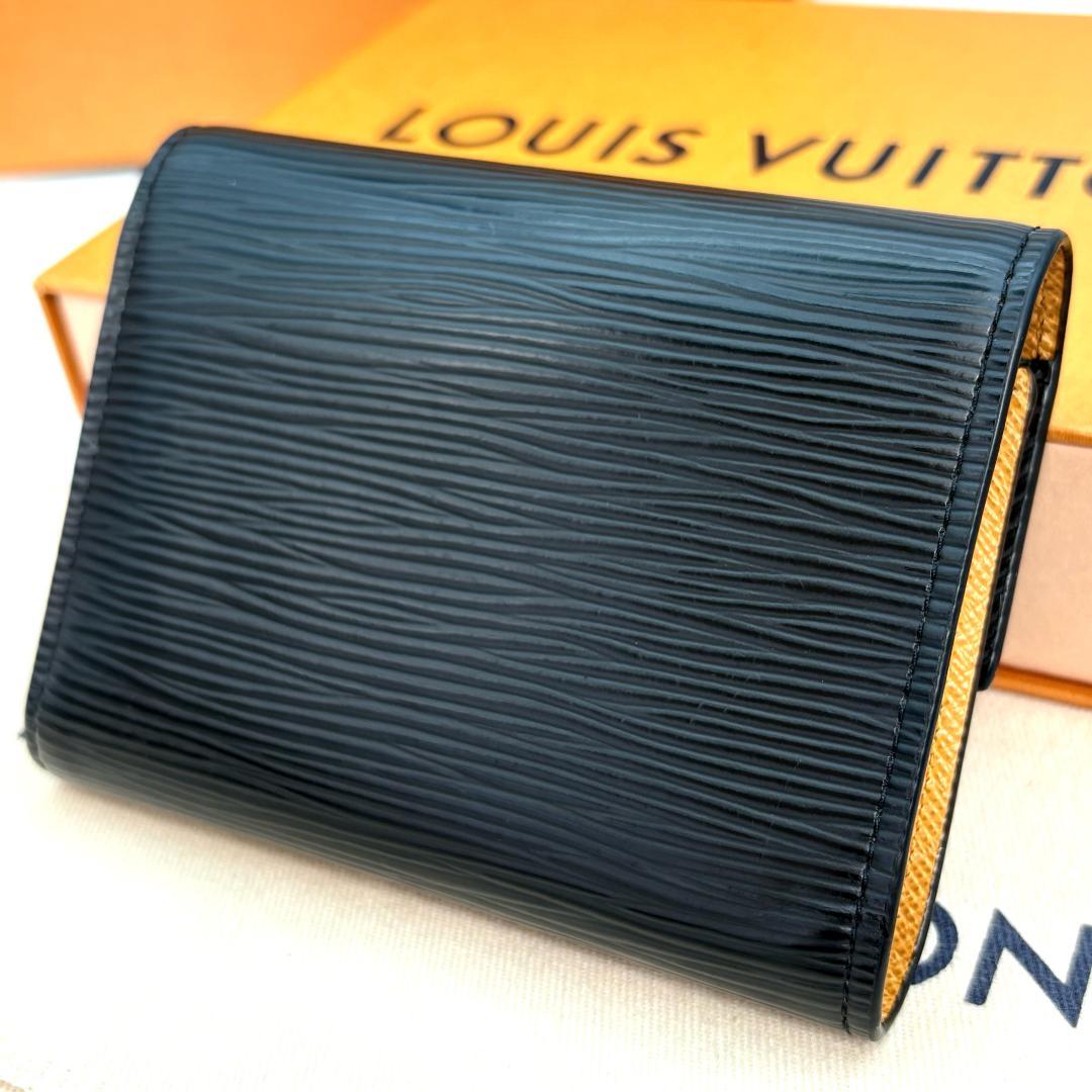 希少品 ルイ・ヴィトン エピ ポルトフォイユ・ヴィクトリーヌ 折財布 ブラック