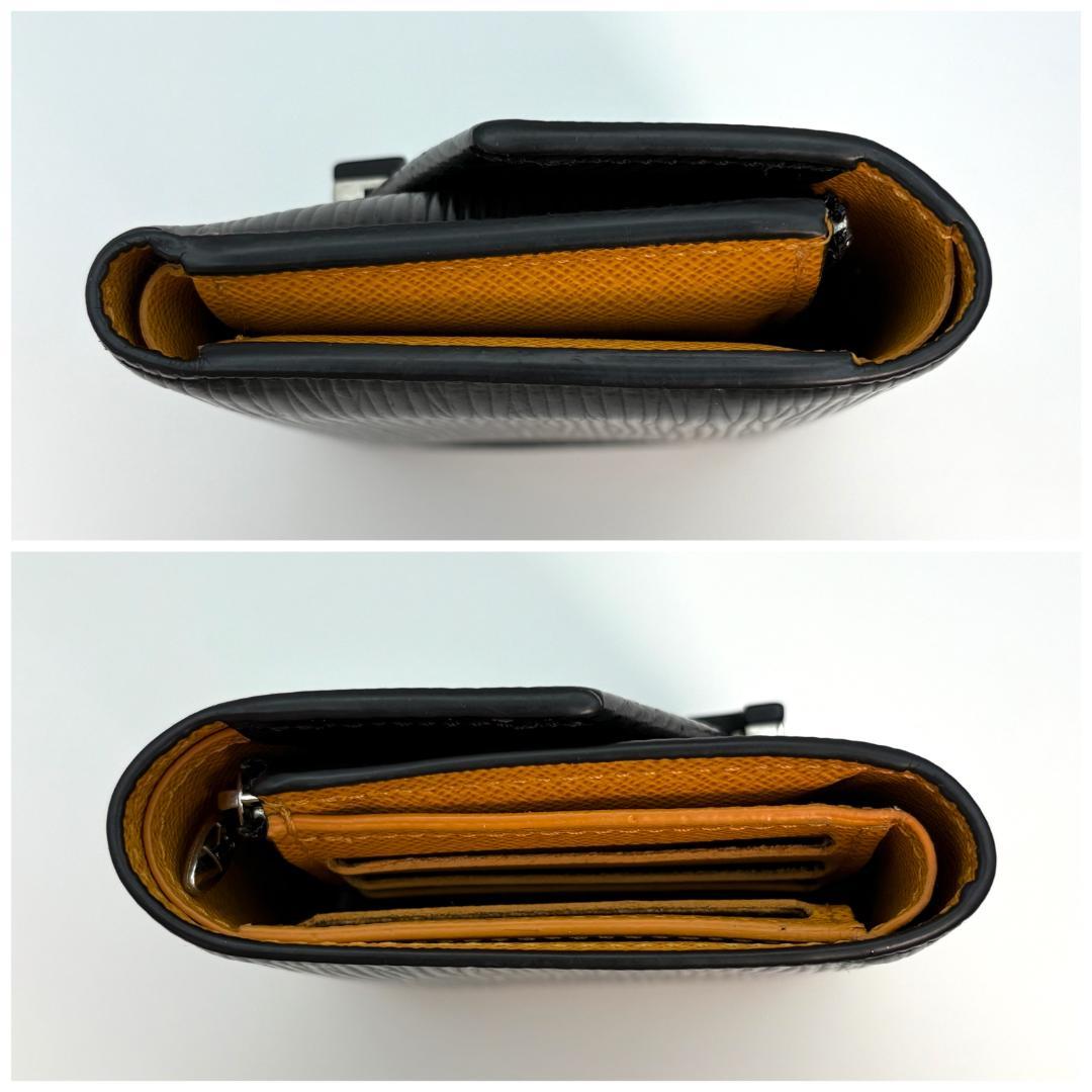 希少品 ルイ・ヴィトン エピ ポルトフォイユ・ヴィクトリーヌ 折財布 ブラック