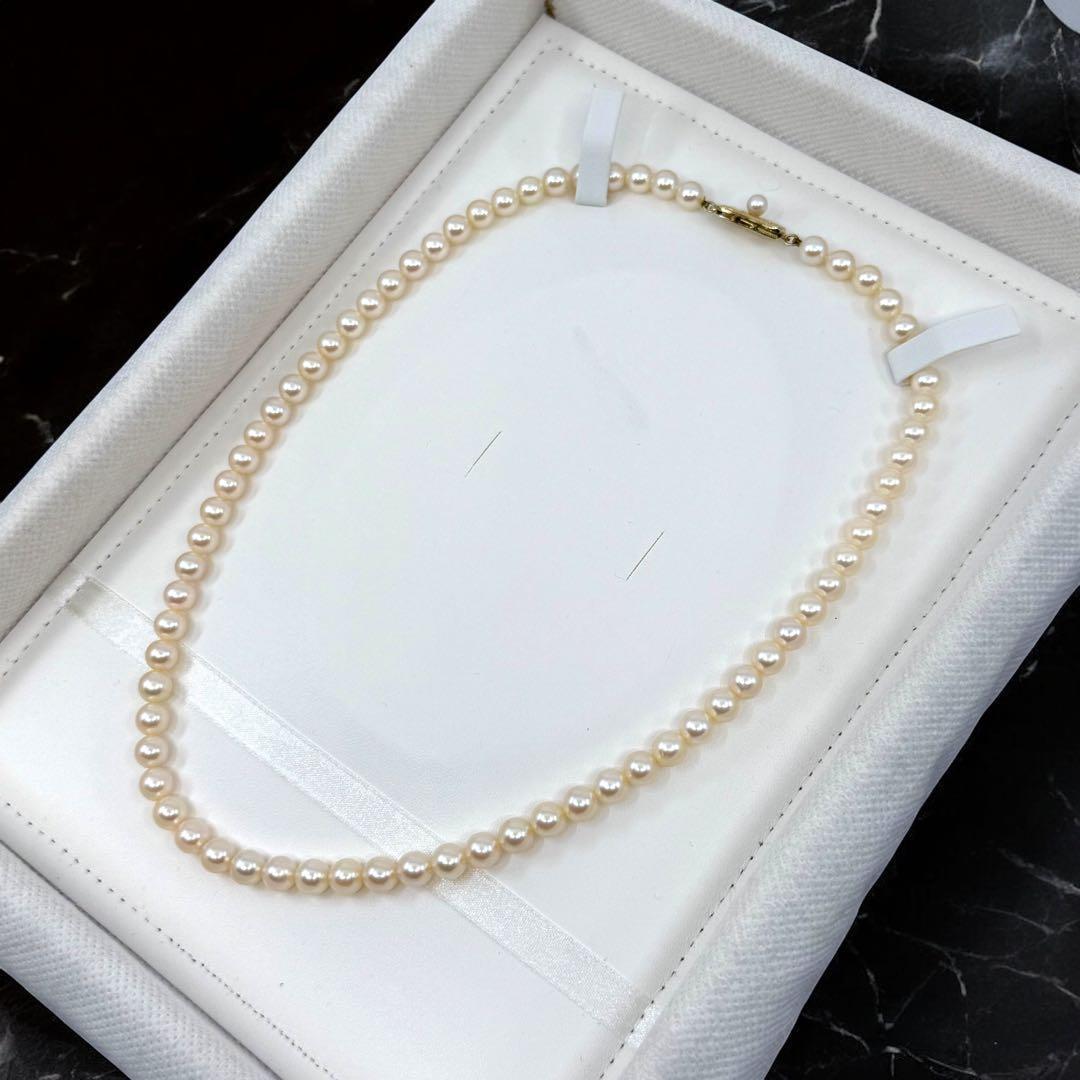 【最高峰】ミキモト　アコヤ　本真珠　パール　ネックレス　K14