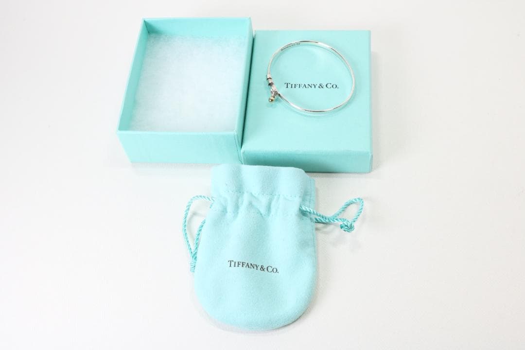 【美品】Tiffany & Co. シルバーバングル 箱 ポーチ付き