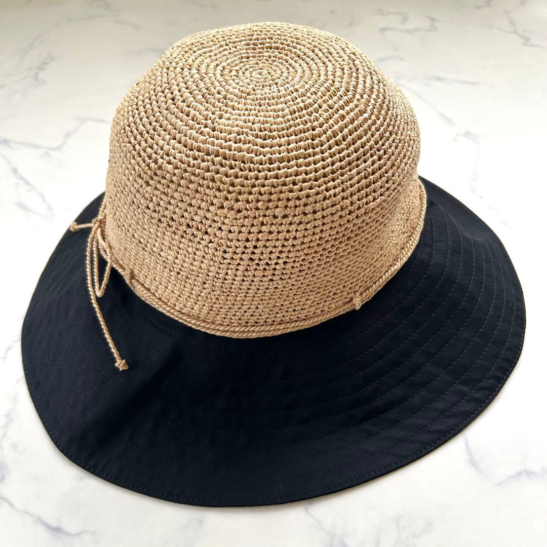 新品✨ヘレンカミンスキー カロラ 麦わら帽子 ラフィア ベージュ ブラック