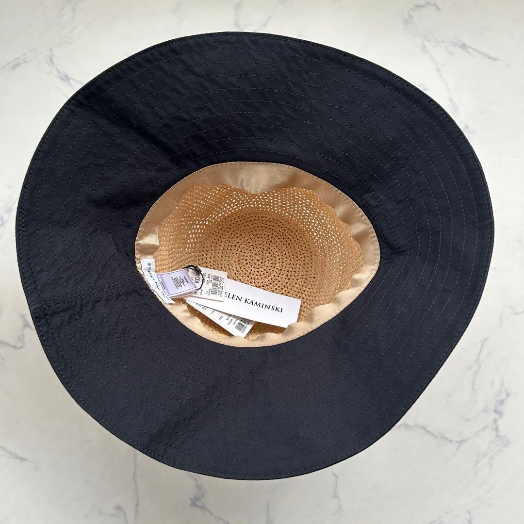 新品✨ヘレンカミンスキー カロラ 麦わら帽子 ラフィア ベージュ ブラック