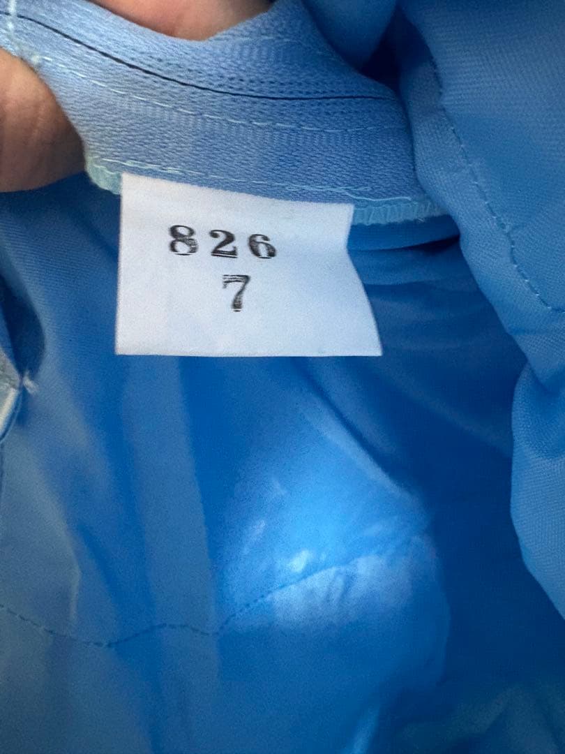 15日まで✨️フォトスタジオ 120-130cm希少 水色フリルロングドレス七五三