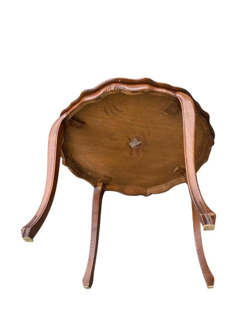 アンティーク シンプル テーブル インテリア 北欧 木 木製 象嵌 猫脚