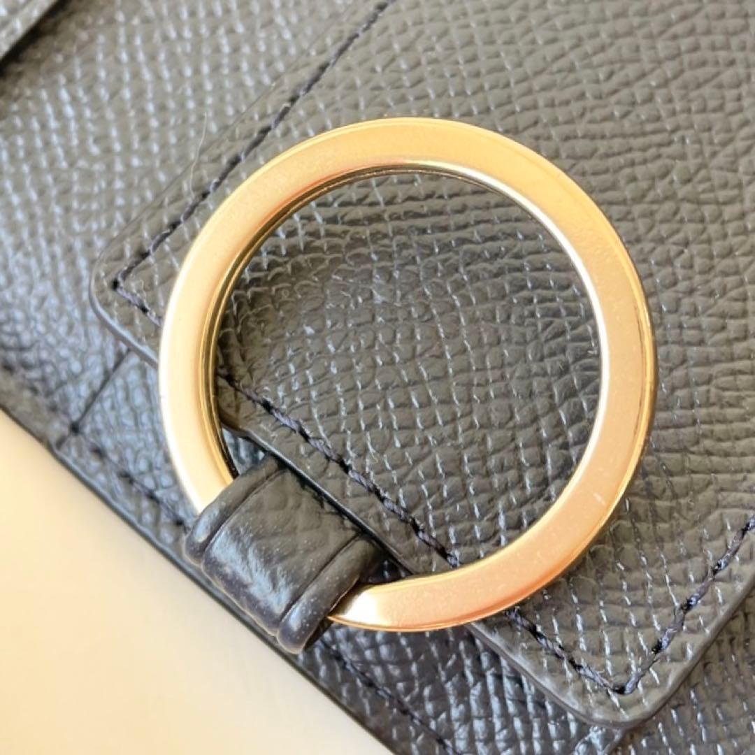 【ほぼ新品】COACH 6 リング キー ケース クロスグレイン レザー