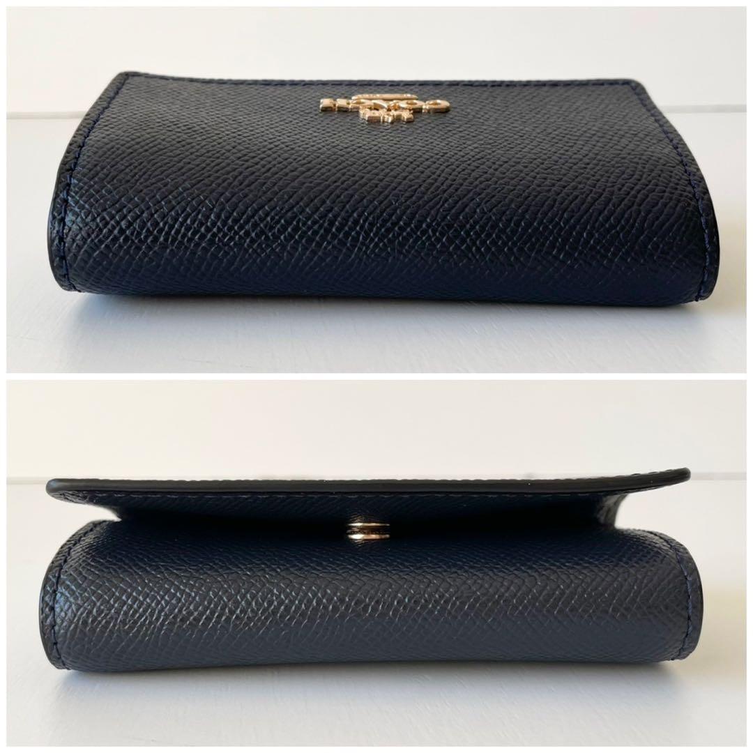 【ほぼ新品】COACH 6 リング キー ケース クロスグレイン レザー