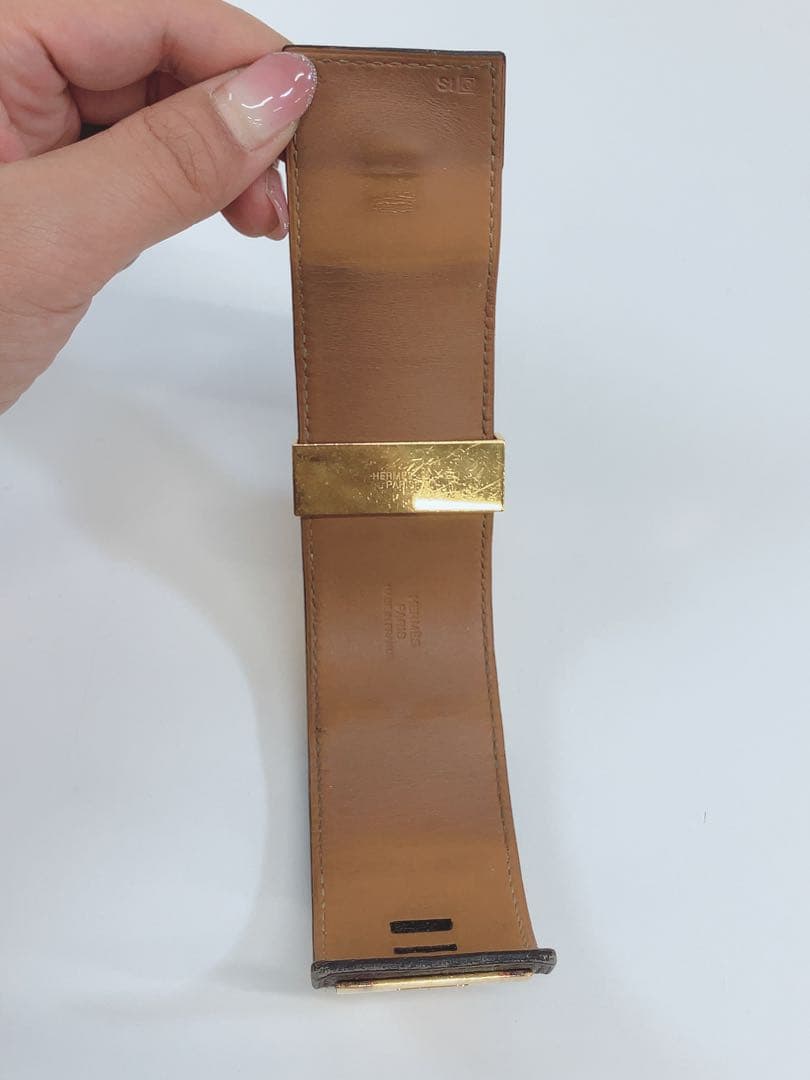 ★HERMES コリエドシアン ブレスレット レザー バングル ゴールド金具