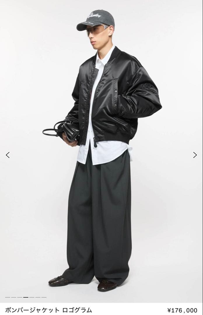 Acne Studios ボンバージャケット ロゴグラム　ブラック