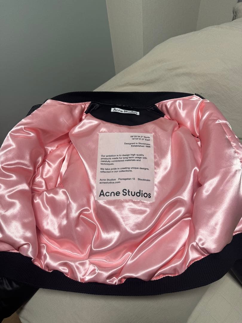 Acne Studios ボンバージャケット ロゴグラム　ブラック
