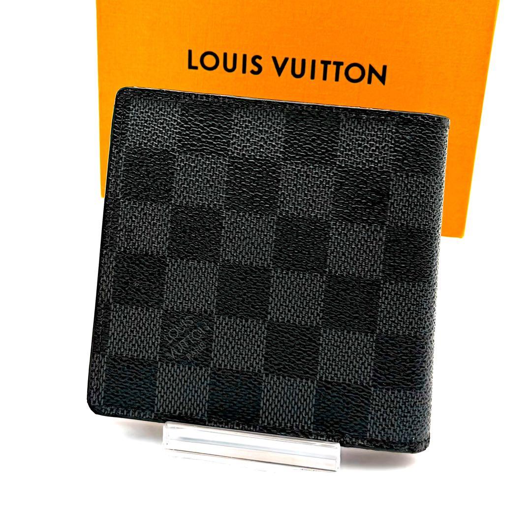 【美品】ルイヴィトン ダミエグラフィット ポルトフォイユマルコ 二つ折り財布