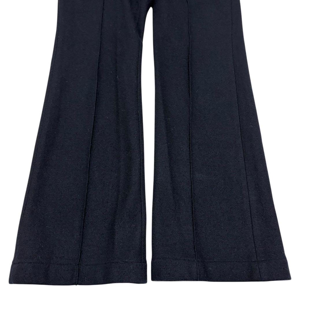 ボーダーズアットバルコニー　パンツ　ブラック　ストレート　ウール　S 黒