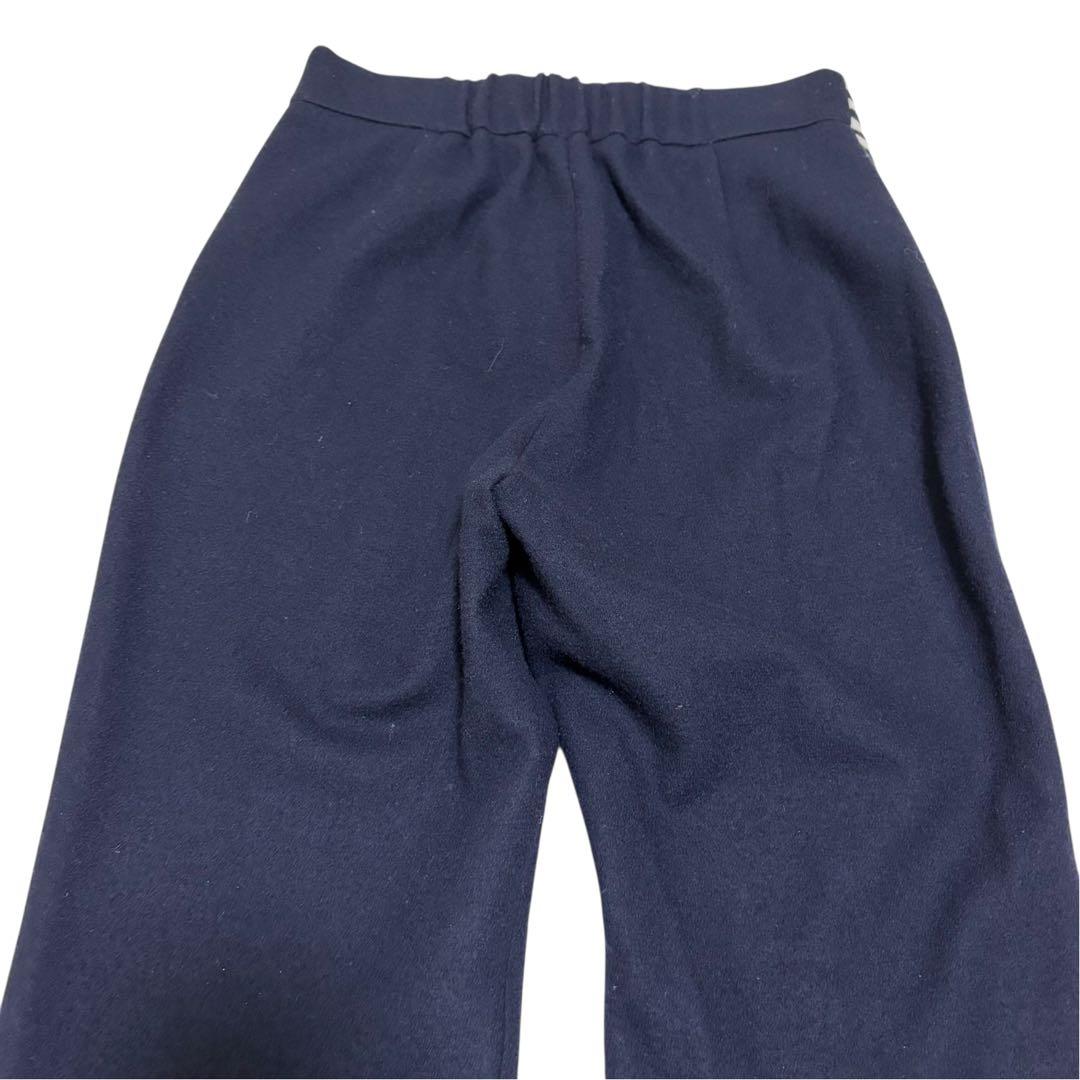 ボーダーズアットバルコニー　パンツ　ブラック　ストレート　ウール　S 黒