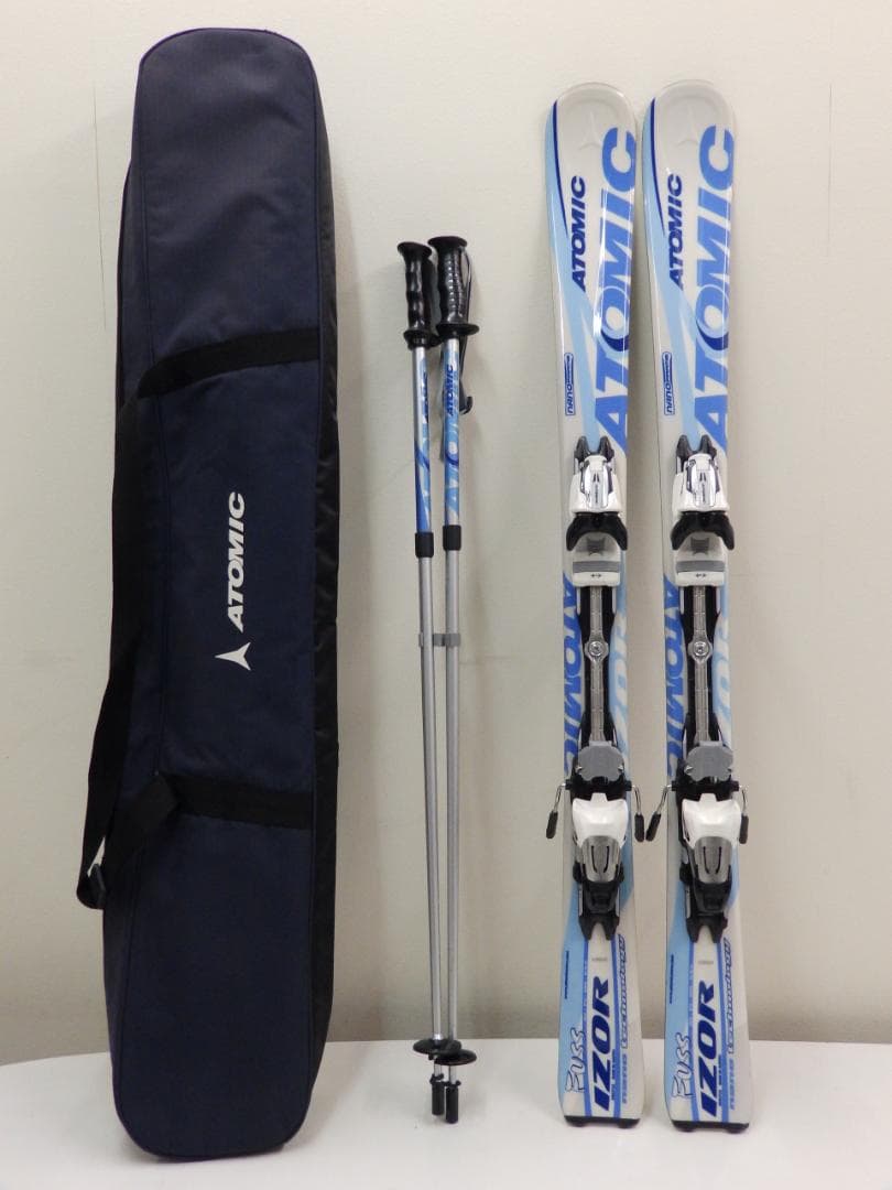 ATOMIC IZOR スキー バインディング・ストック・ケース付き 120 ㎝