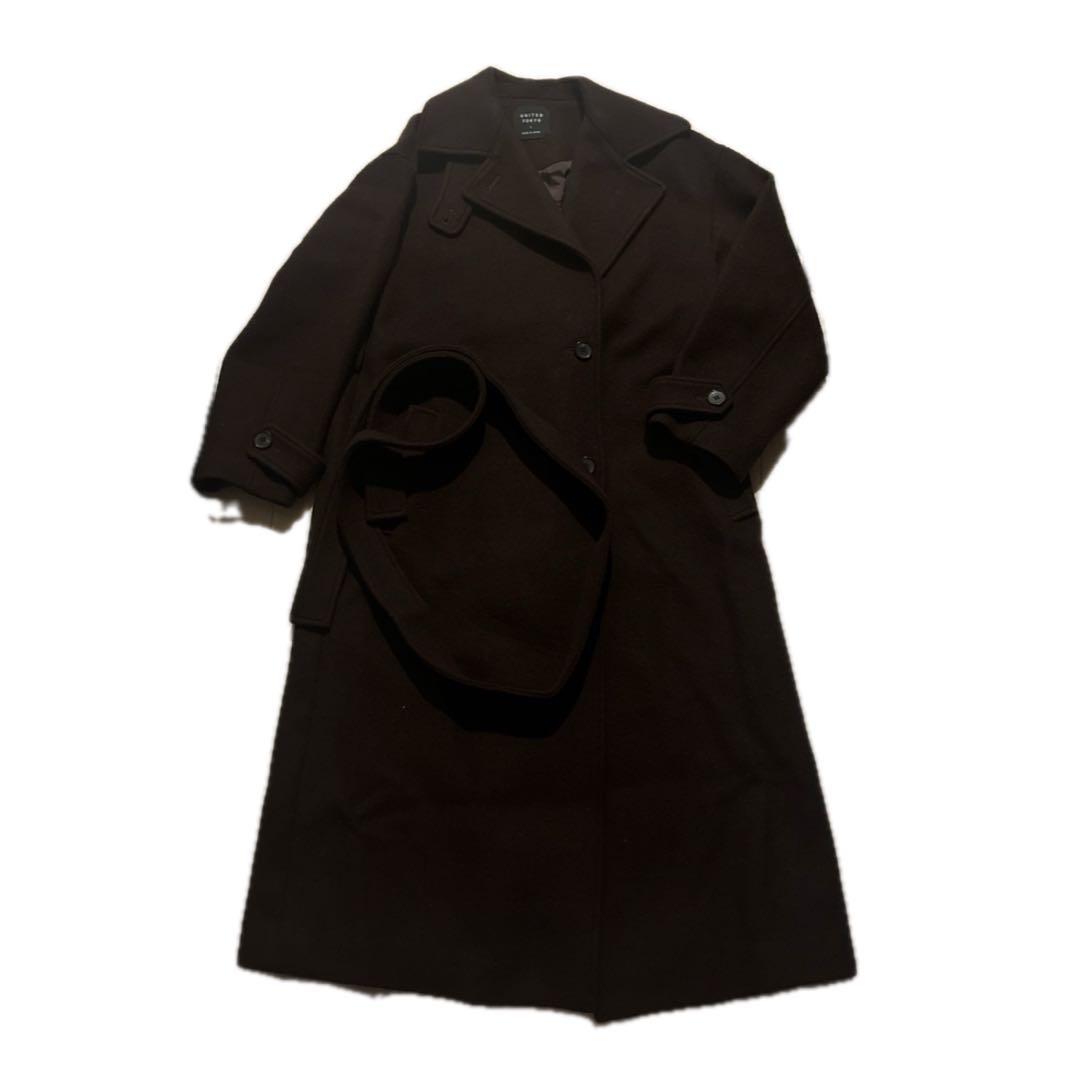 ビッグカラー2wayスタンドコート　ブラウン　united tokyo ロング