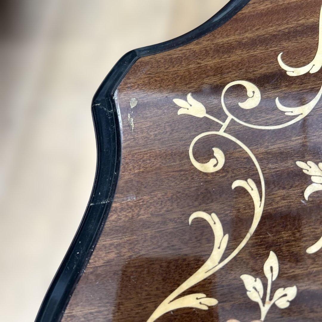 【サイドテーブル】イタリア　象嵌細工　花台　飾り台　インテリア