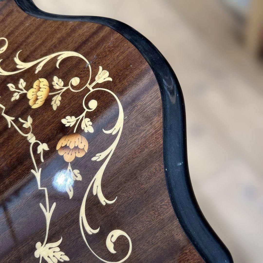 【サイドテーブル】イタリア　象嵌細工　花台　飾り台　インテリア