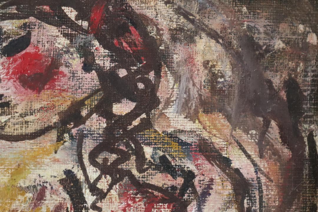 真作保証 奈知安太郎 「座る裸婦」 油彩SM号 独立美術協会 自由美術家協会